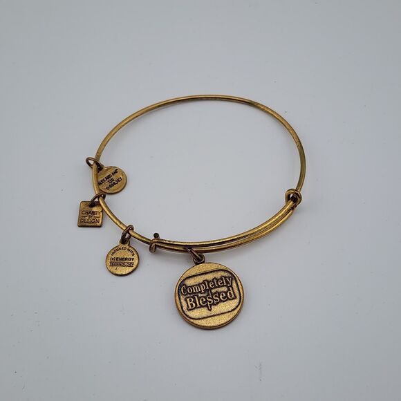 Alex and Ani Gold Completely Blessed Bangle Bracelet - Picture 1 of 4